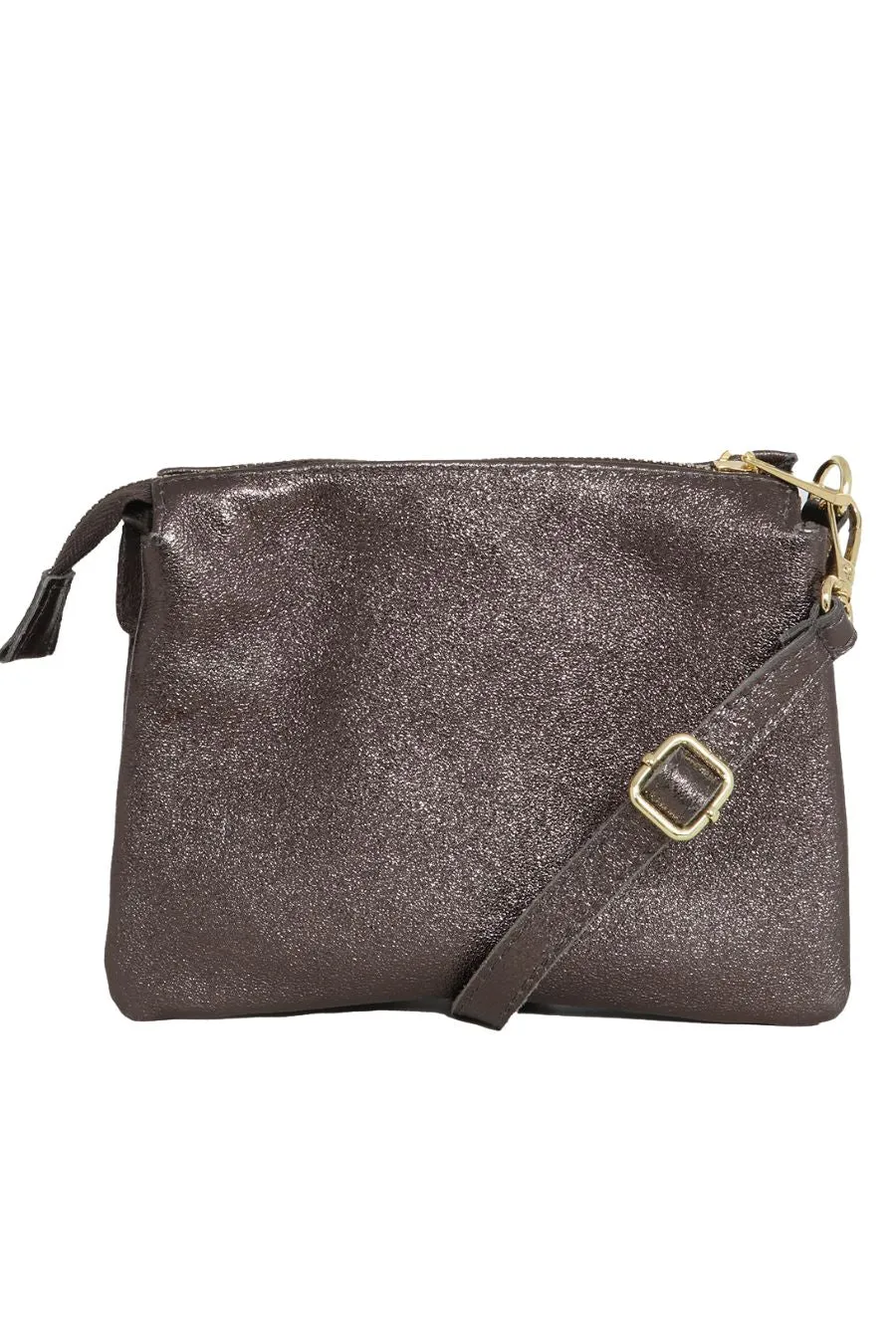 Gia Crossbody Bag - Gun Metal, Metallic