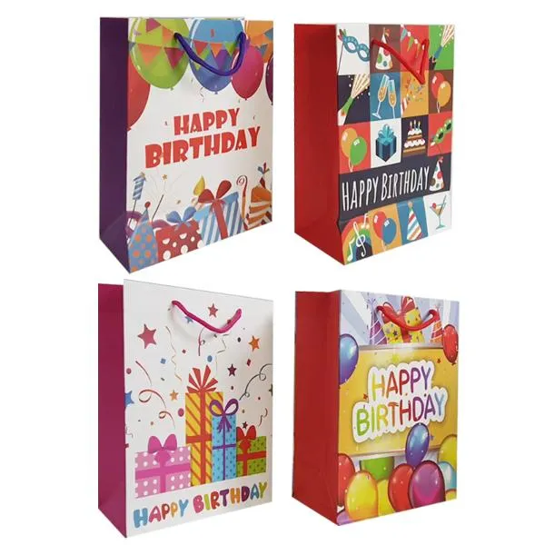 GIFT BAG BIRTHDAY 26X32X10CM 4A