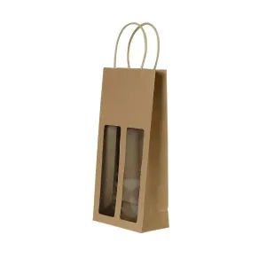Gift Bag Kraft 2 bottles