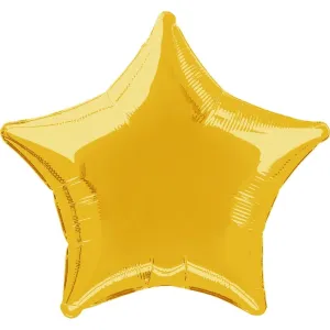 Gold Star Foil Balloon - 50cm