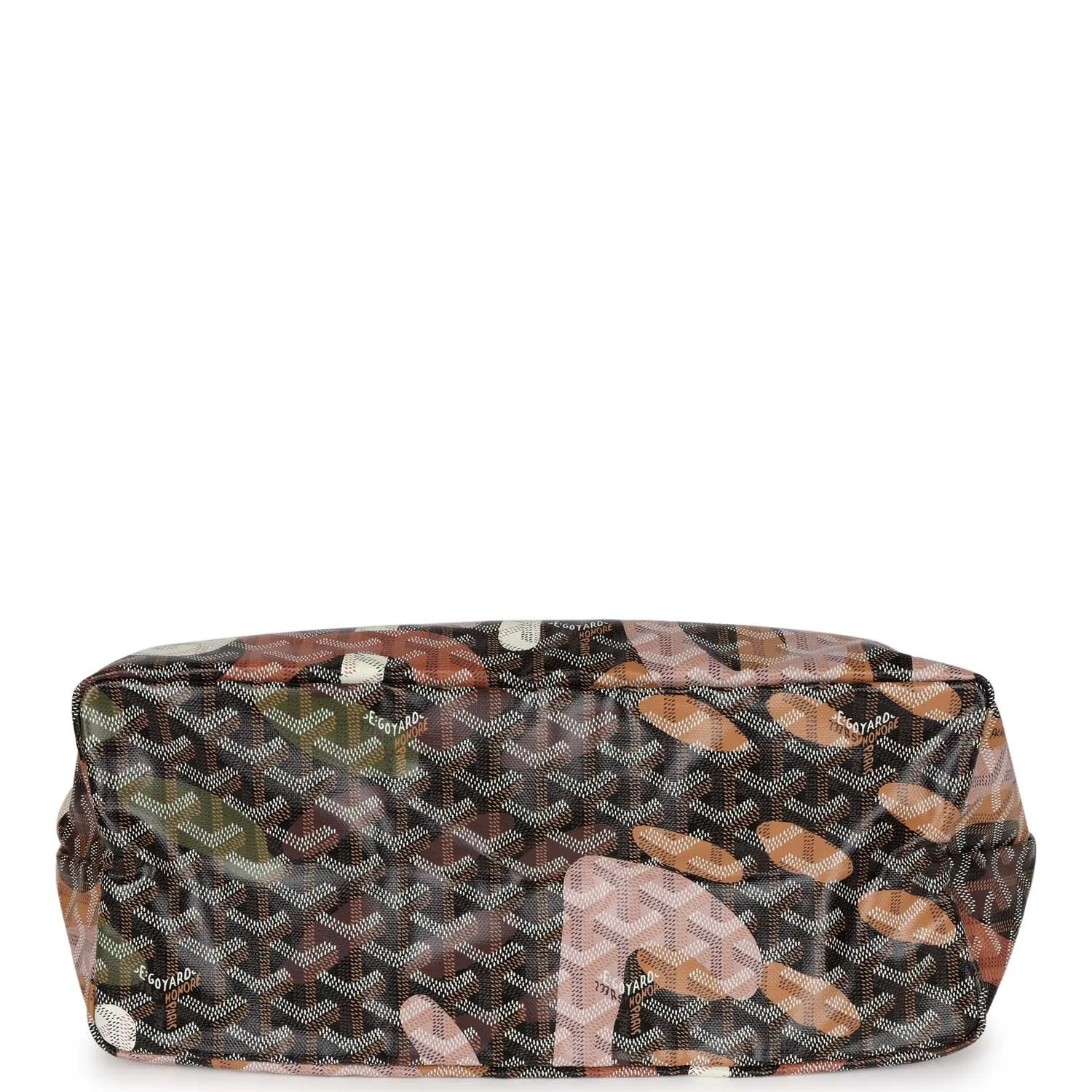 Goyard Limited Edition Black Goyardine Canvas Rose Lettres Camouflage St. Louis PM Tote Bag Palladium Hardware