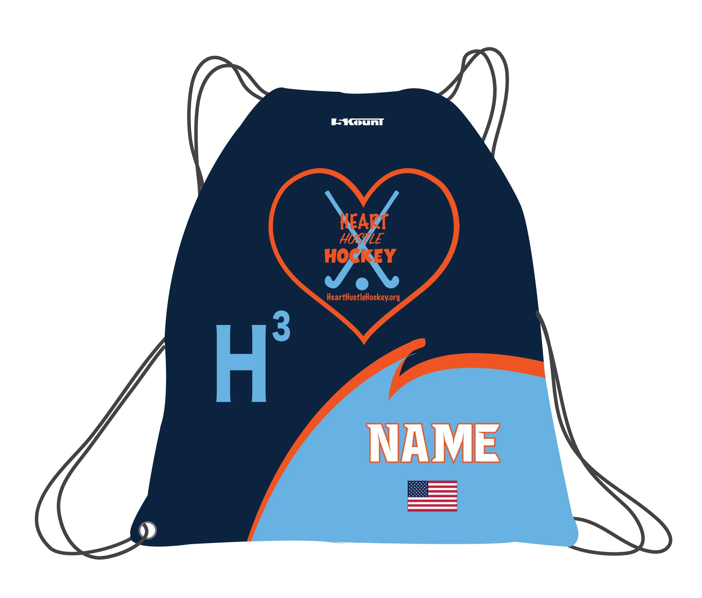 H3 Field Hockey Sublimated Drawstring Bag