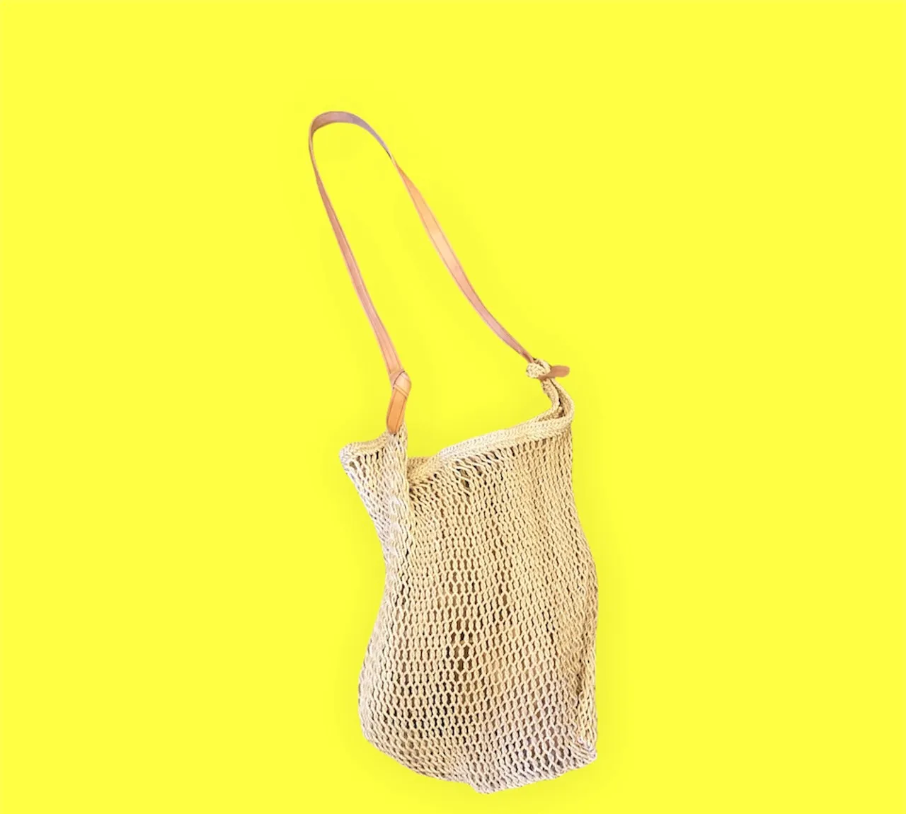 Handwoven cactus shopping Bag. Size M