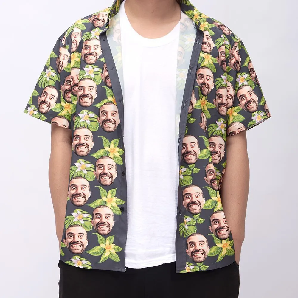Hawaiian Shirt for Men Pineapple Personalised Face Summer Beach Style
