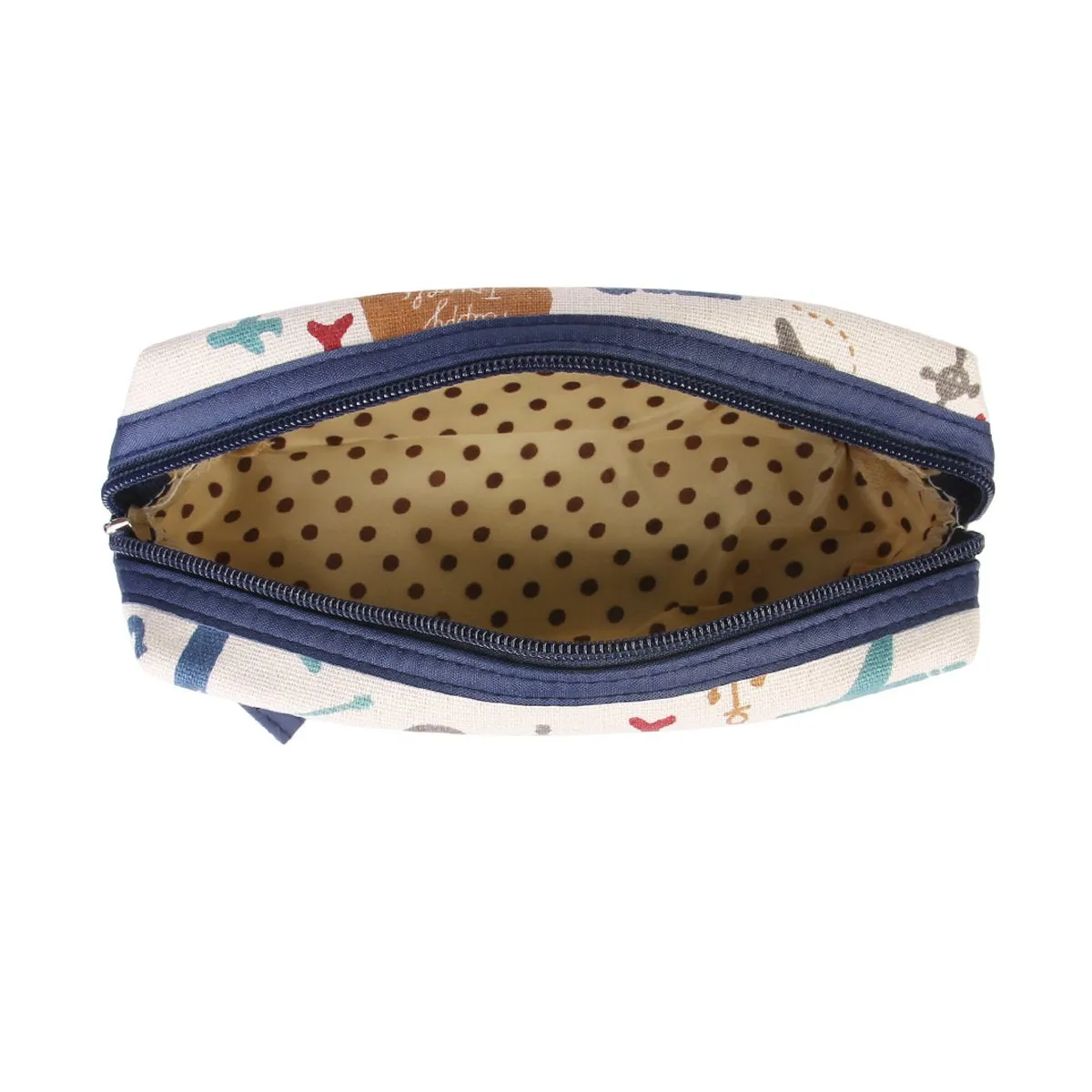 J122-6 - Summer Airplane Cosmetic Pouch