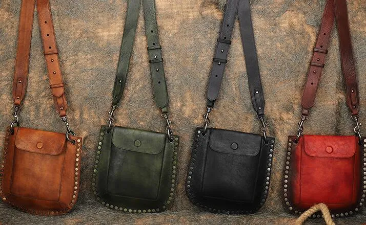 Ladies Green Leather Shoulder Bag Side Bags For Women