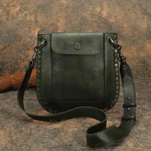 Ladies Green Leather Shoulder Bag Side Bags For Women