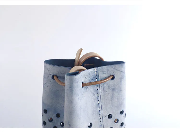 Ladies Handmade Waxed Leather Crossbody Bag Side Bags For Women