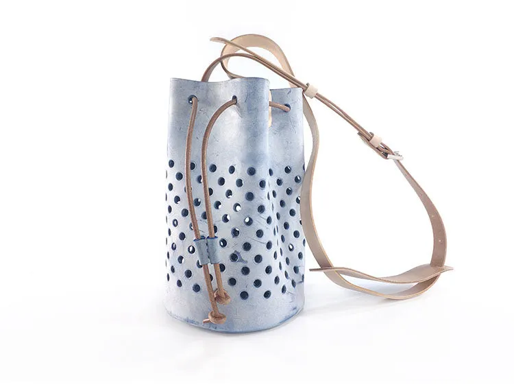 Ladies Handmade Waxed Leather Crossbody Bag Side Bags For Women