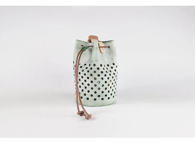 Ladies Handmade Waxed Leather Crossbody Bag Side Bags For Women