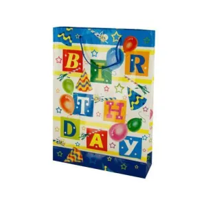 Large Happy Birthday Balloons Gift Bag ( Case of 96 )