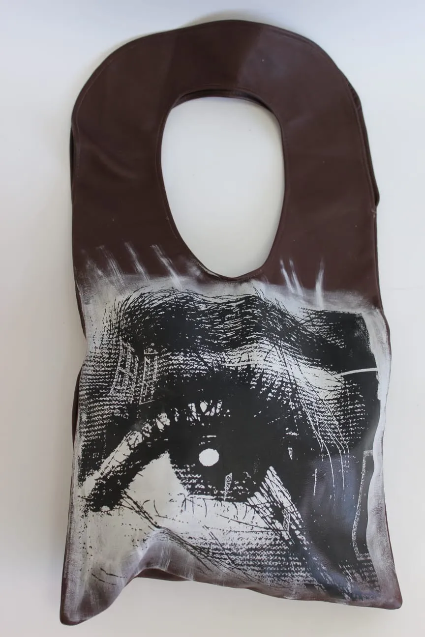 Lavazzon All Eyes on you  leather tote