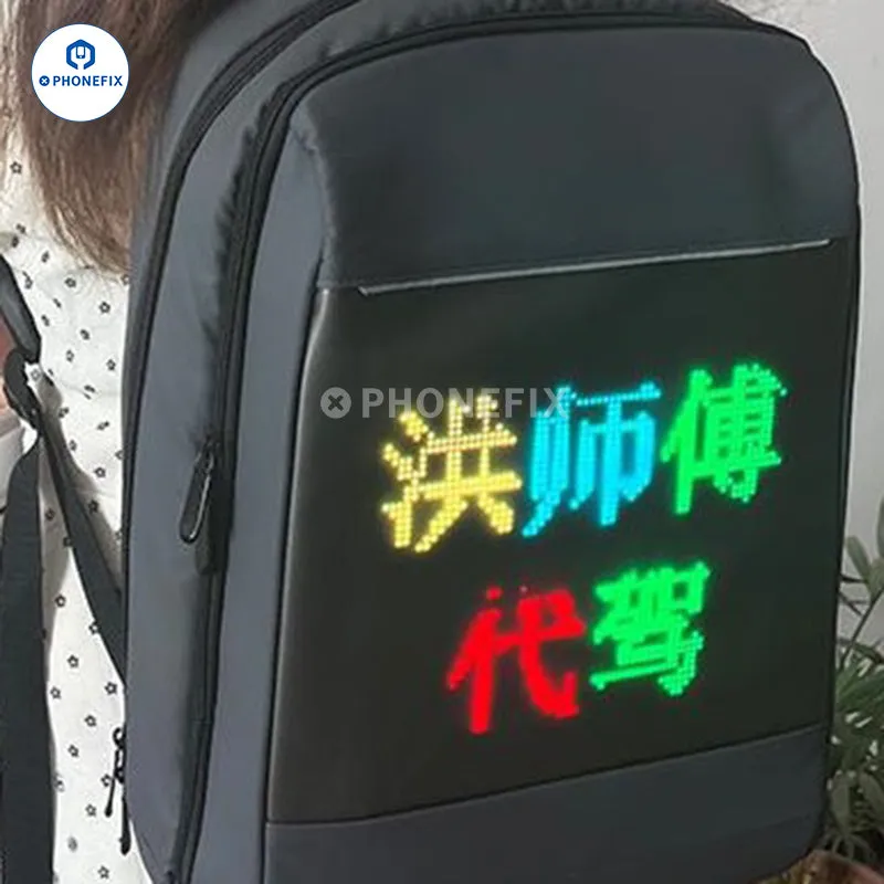 LED Backpack DIY Advertising Business Phone Laptop Repair Bag