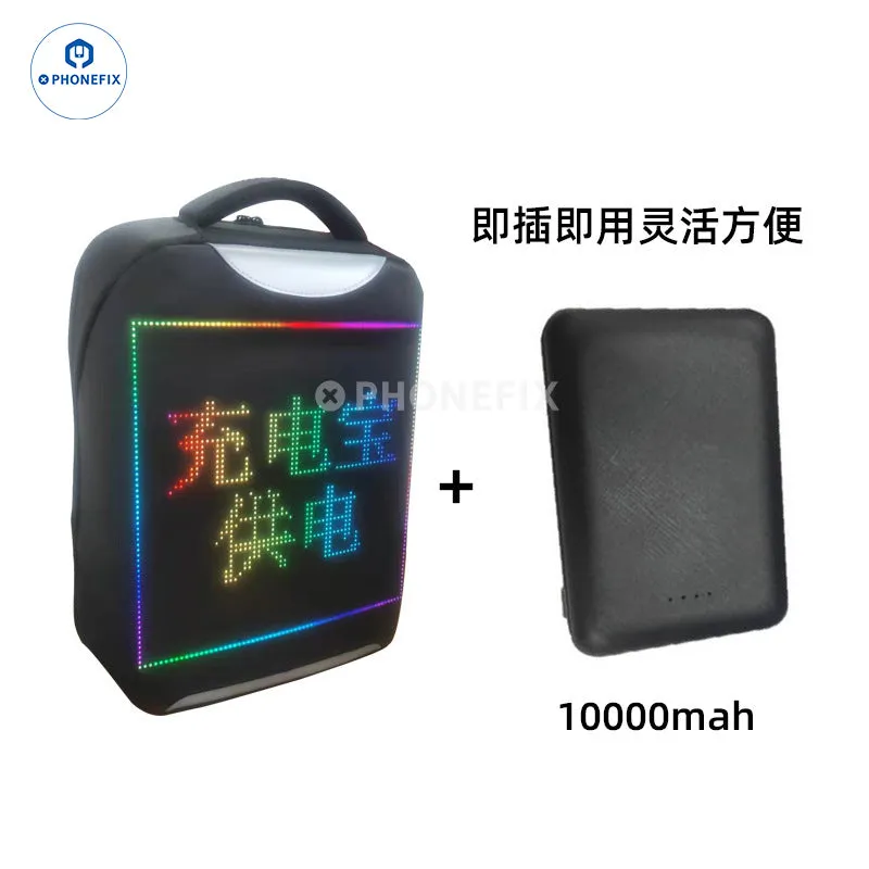 LED Backpack DIY Advertising Business Phone Laptop Repair Bag