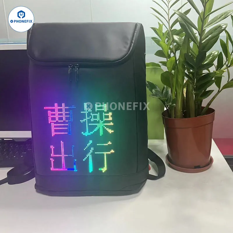 LED Backpack DIY Advertising Business Phone Laptop Repair Bag