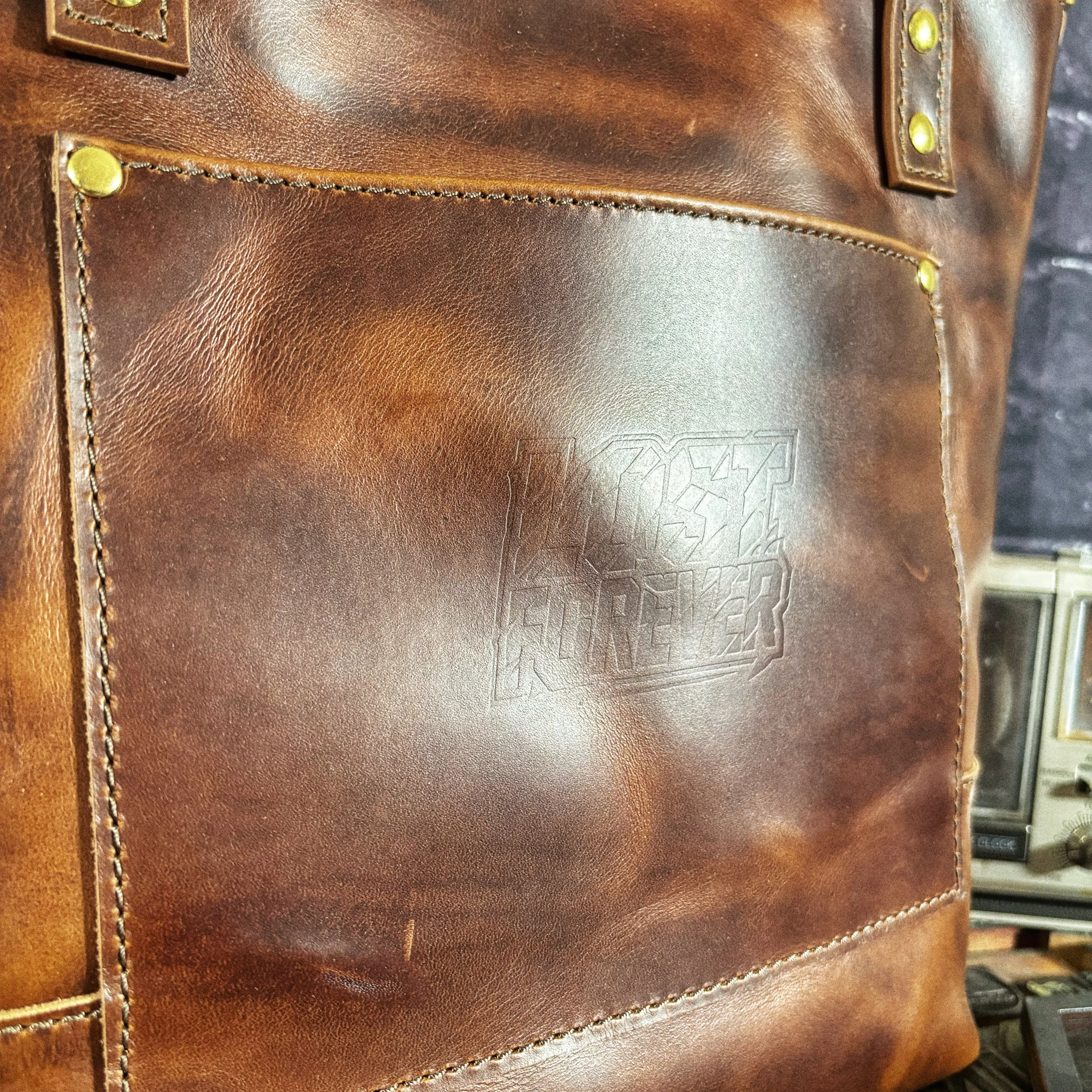 Lost Forever Handmade Full Grain Brown Leather Tote Bag