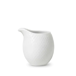 Lyngby Rhombe Milk Jug, White, 13.2 Oz.