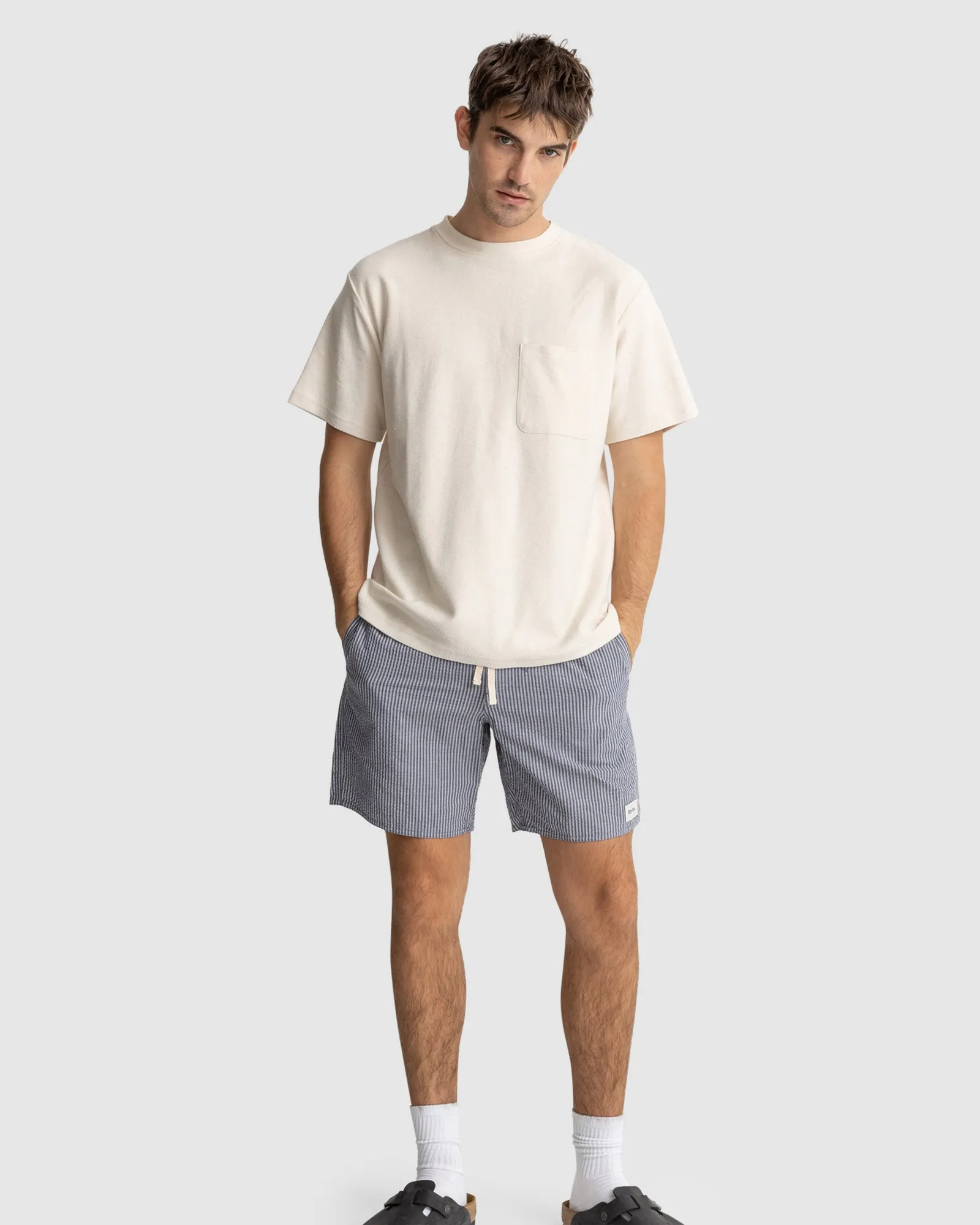 MENS SEERSUCKER STRIPE JAM SHORTS