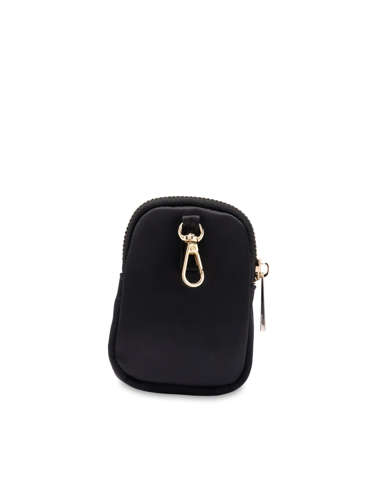 Mocha Ebby Mini Pouch- Black/ Gold