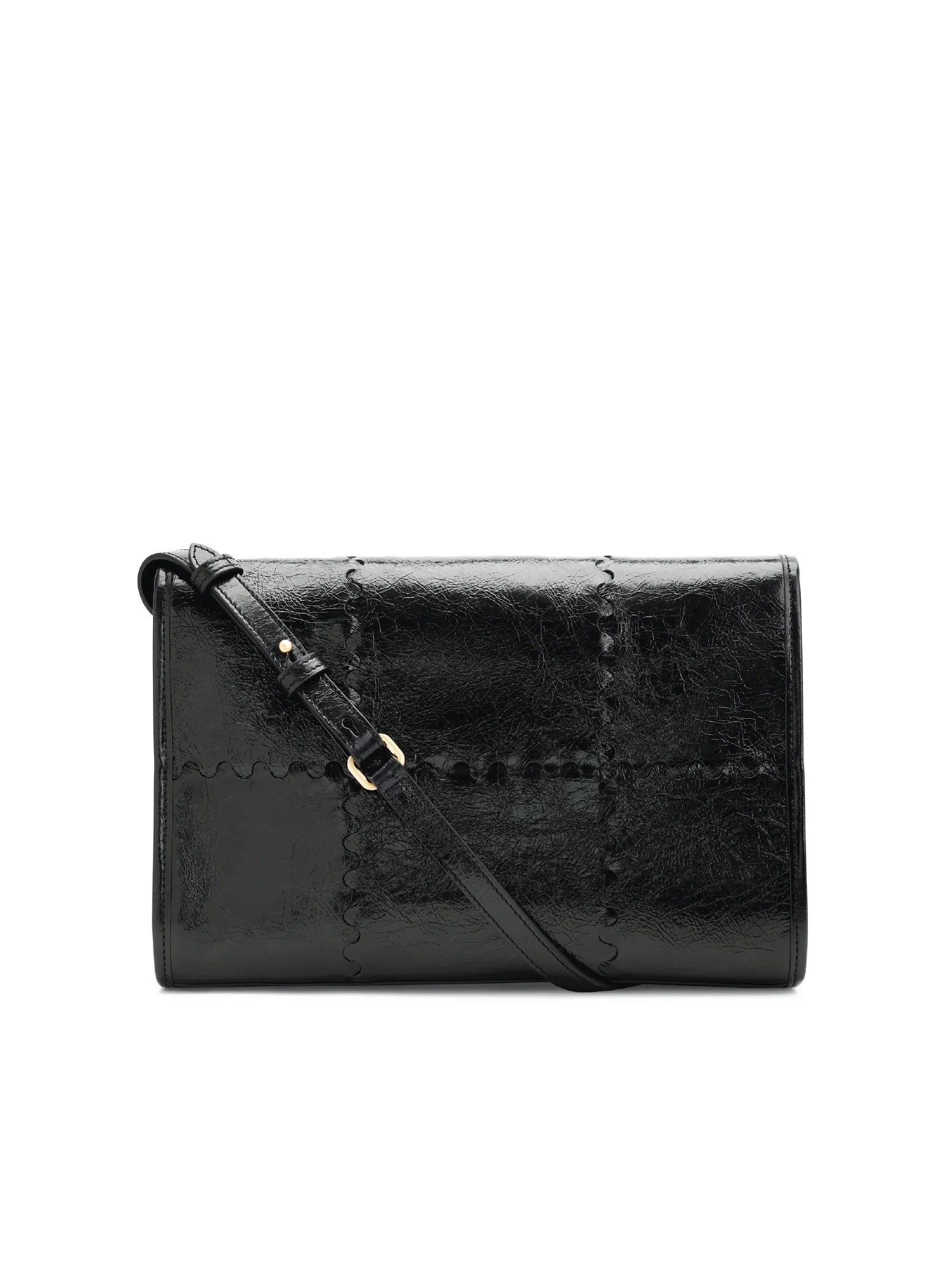 Mosaic Messenger Bag - Black Gloss