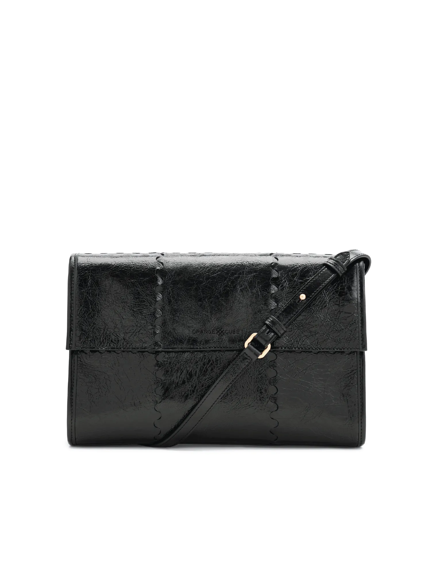 Mosaic Messenger Bag - Black Gloss