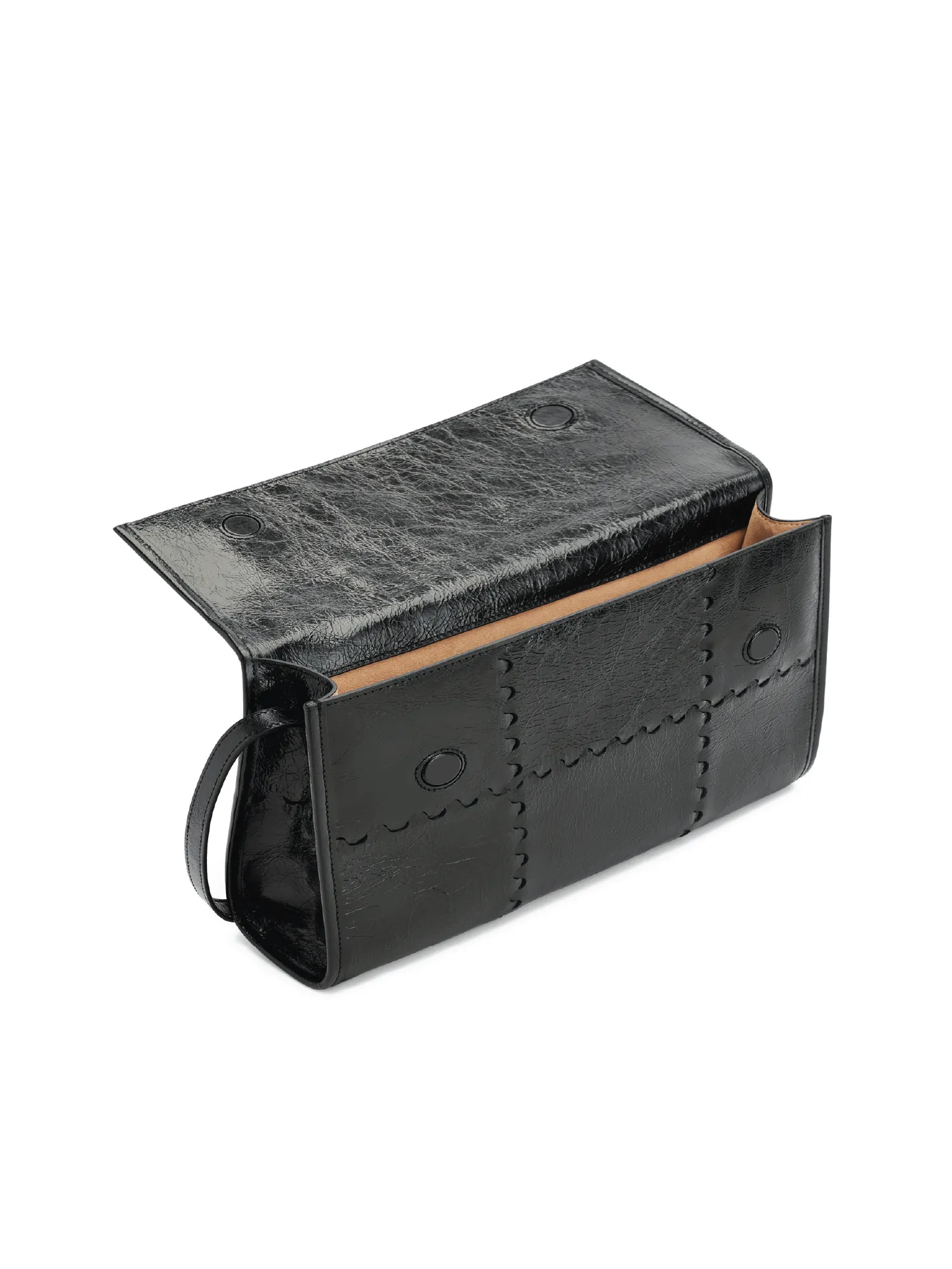 Mosaic Messenger Bag - Black Gloss