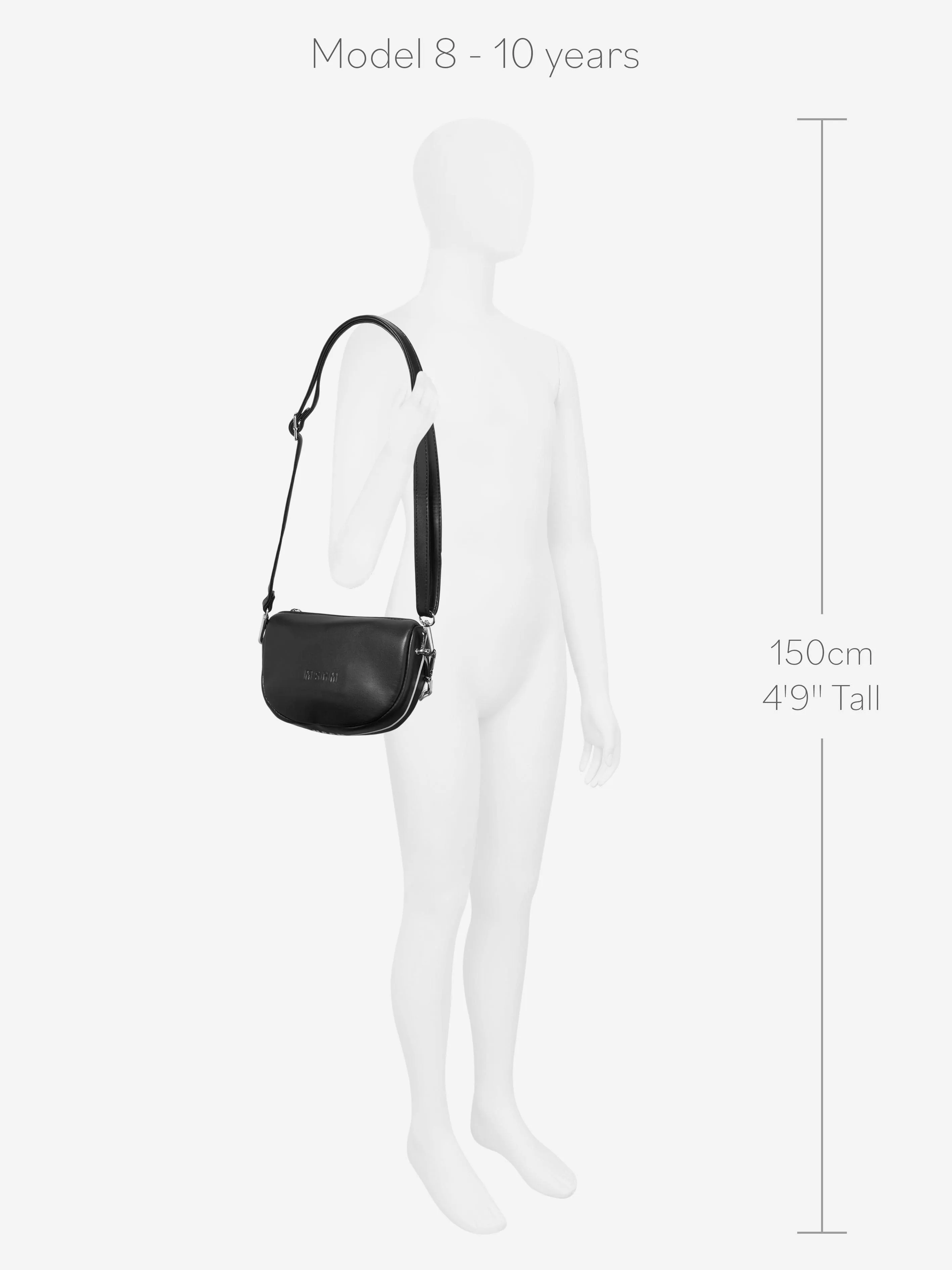 MSGM Girls Eco-Leather Shoulder Bag in Black