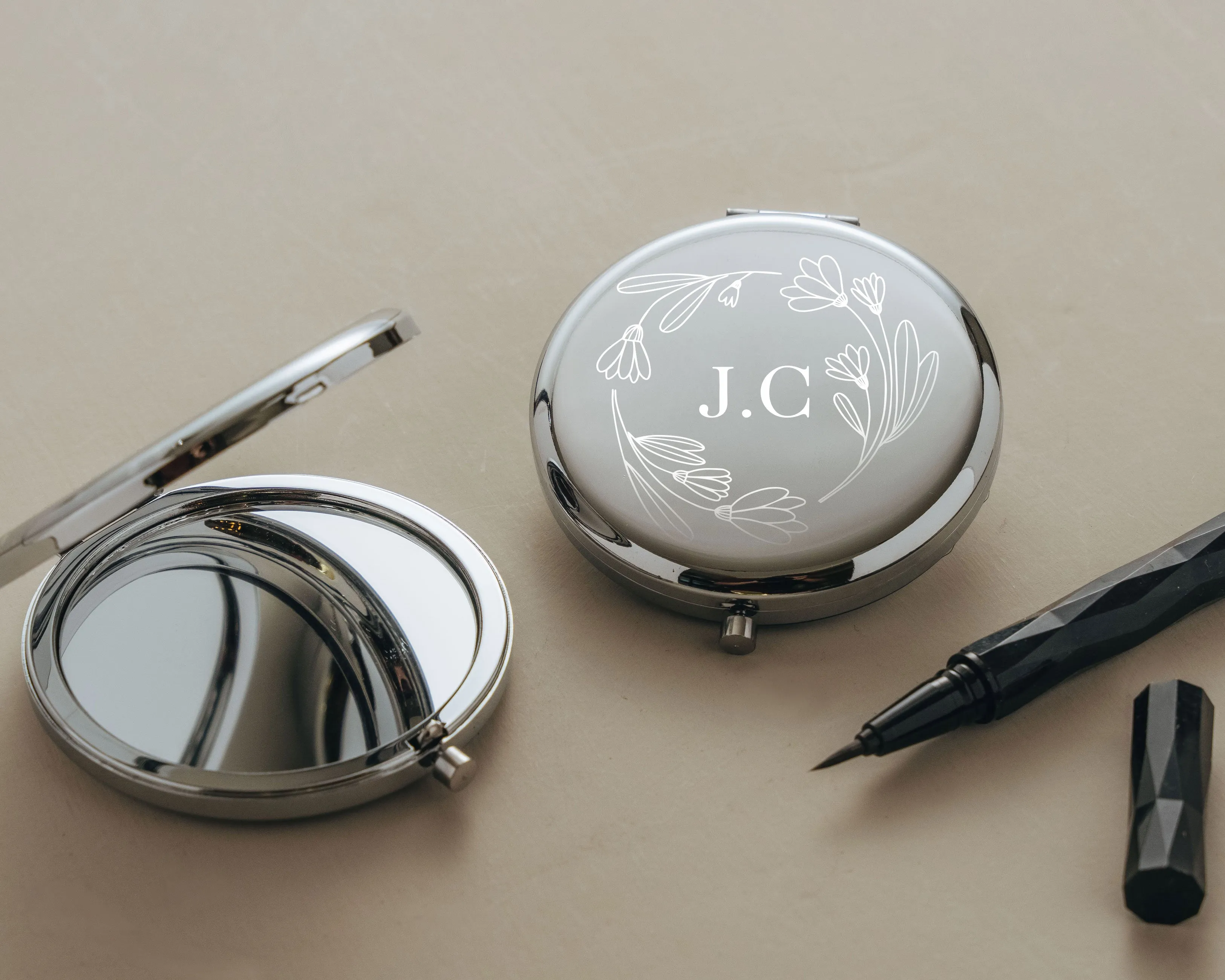 Name Compact Mirror