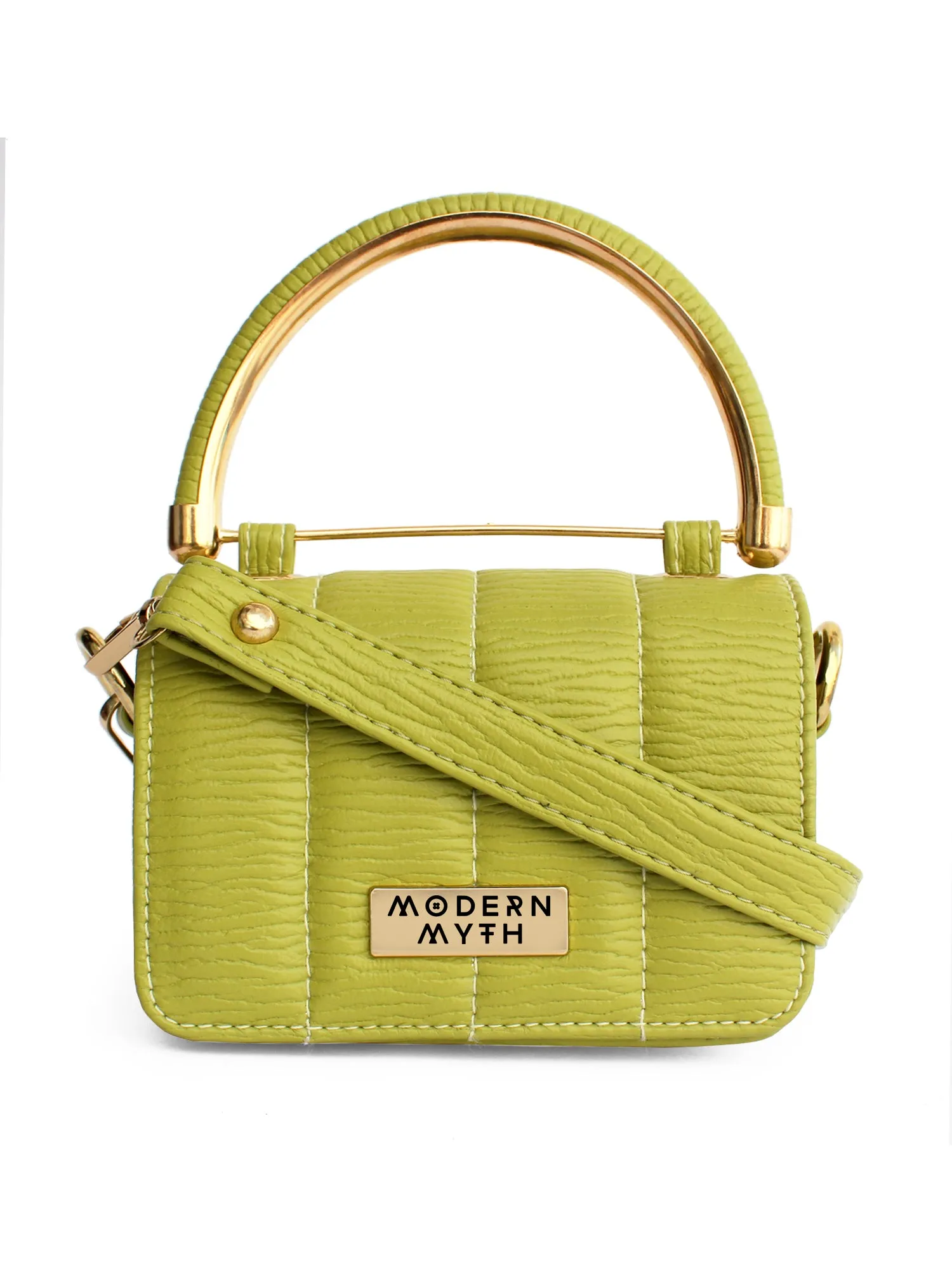 Nano Lime Green Mini Box Bag | Modern Myth