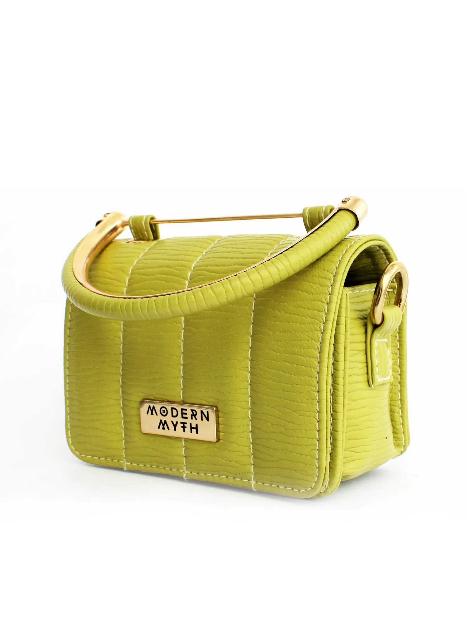 Nano Lime Green Mini Box Bag | Modern Myth