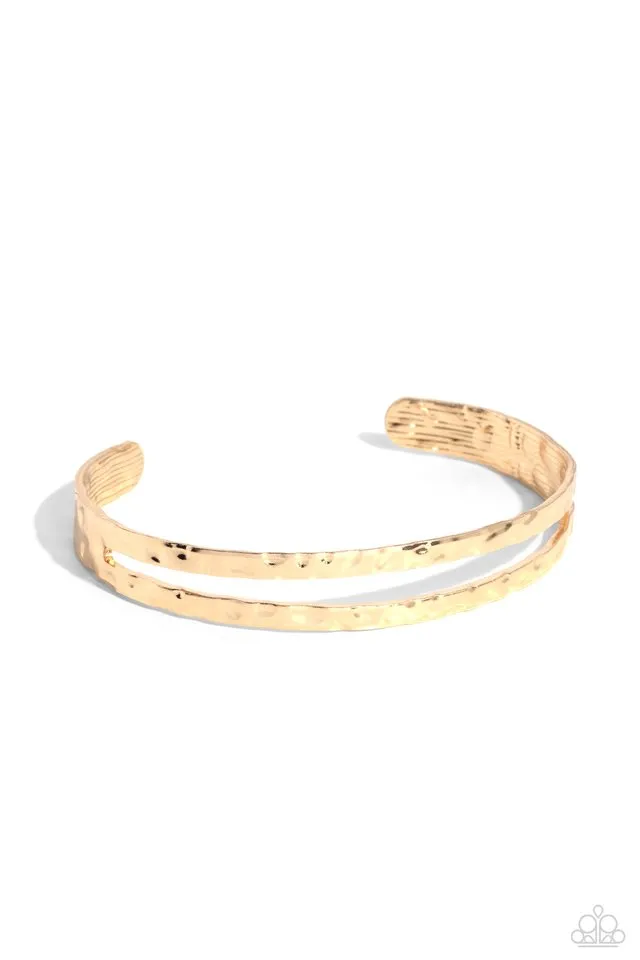 Paparazzi Bracelet ~ Excessive Edge - Gold
