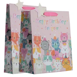 Partisan Cat Birthday Party Gift Bag L/XL