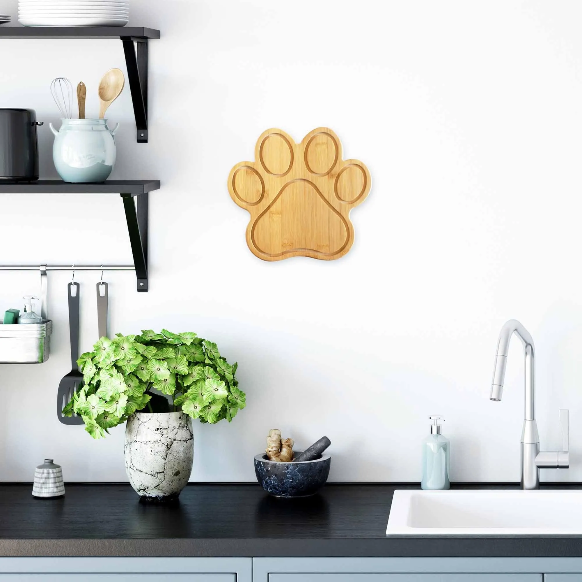 Paw Shaped Cutting Board, 11" x 10"