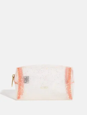 Peach Glitz Makeup Bag