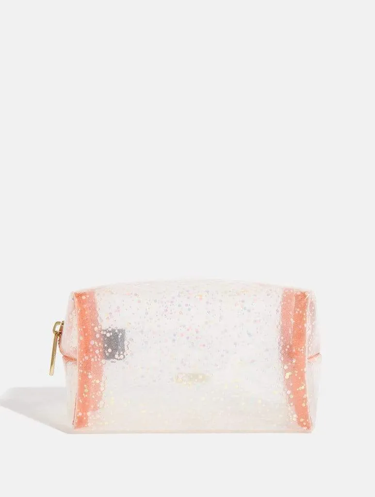 Peach Glitz Makeup Bag