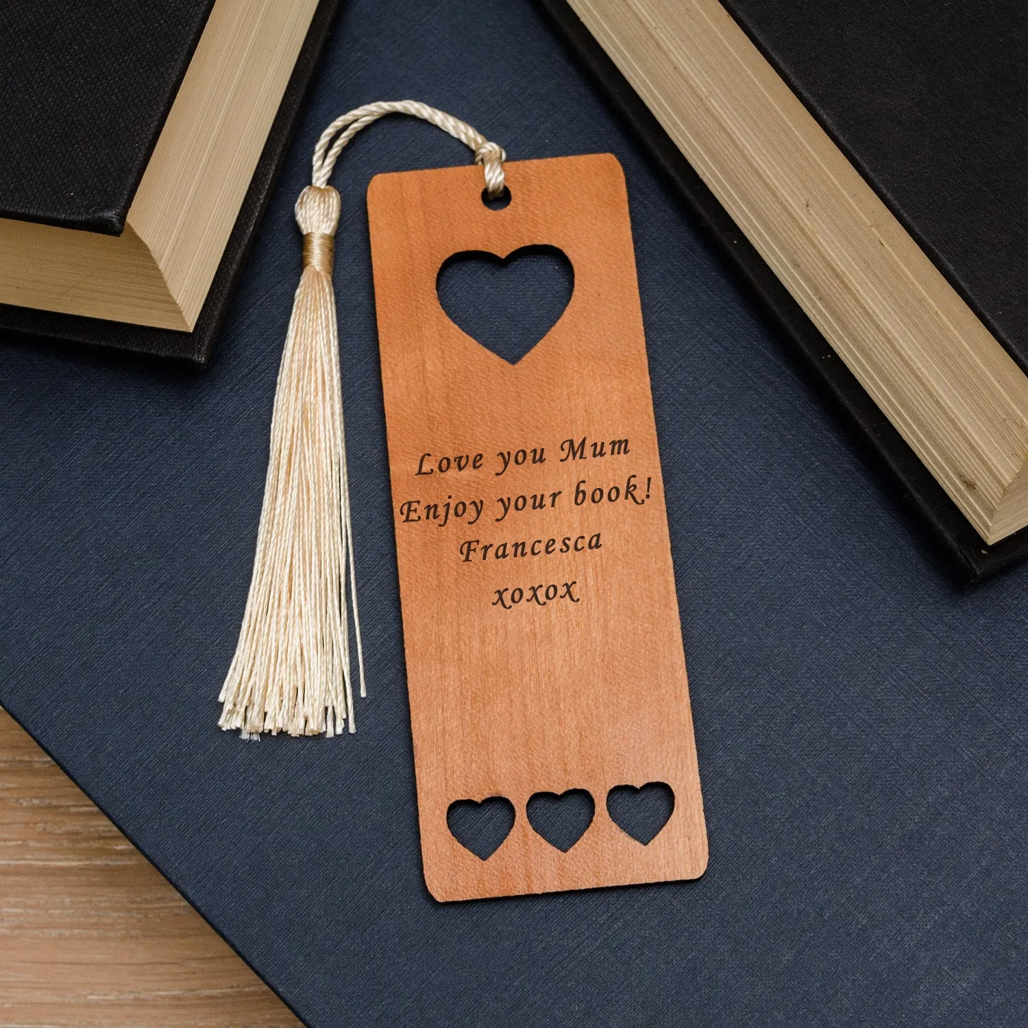 Personalised Message Heart Bookmark