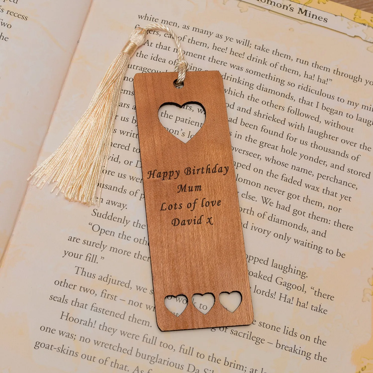 Personalised Message Heart Bookmark