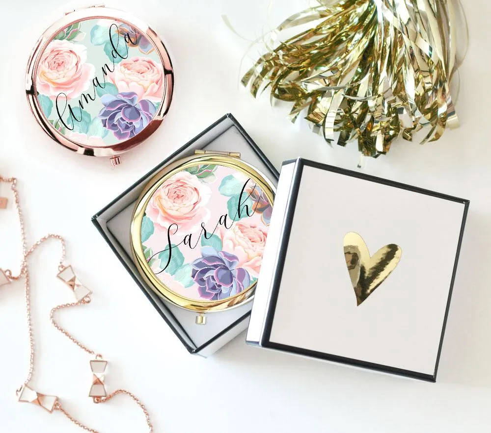 Personalized Succulent Compacts