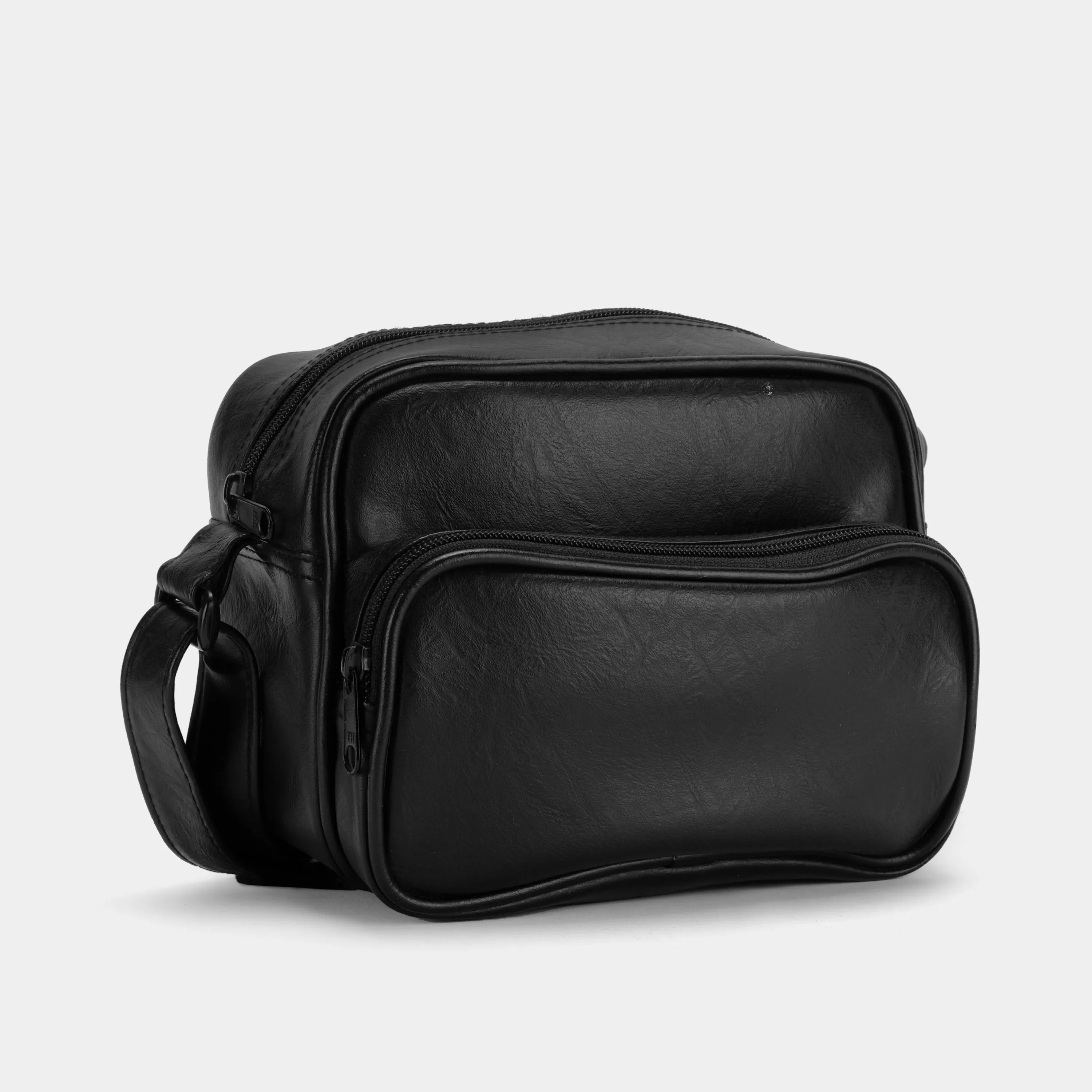 Photo Mate Black Faux Leather Instant Camera Bag