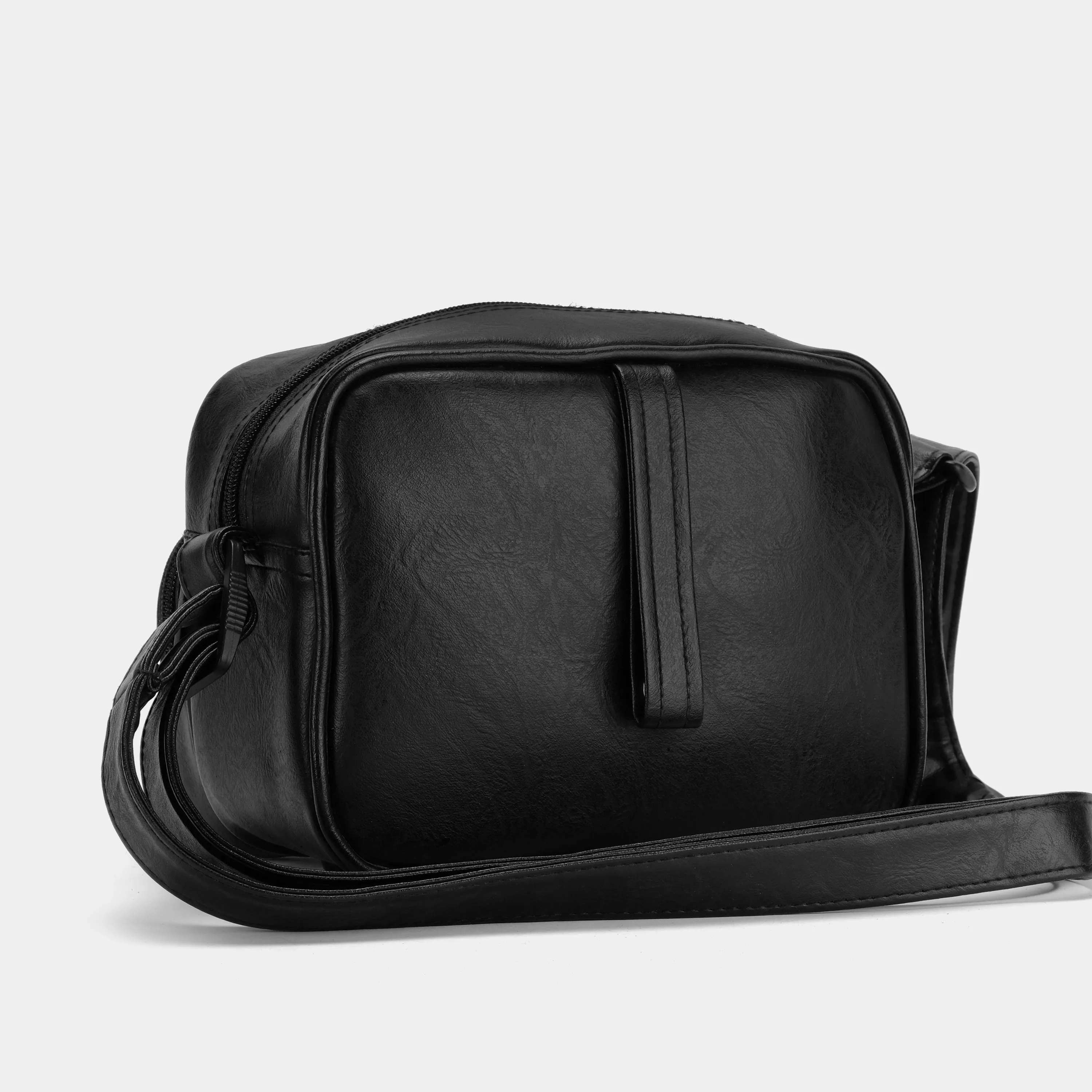 Photo Mate Black Faux Leather Instant Camera Bag