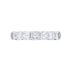 Platinum Radiant-cut Diamond Wedding Band