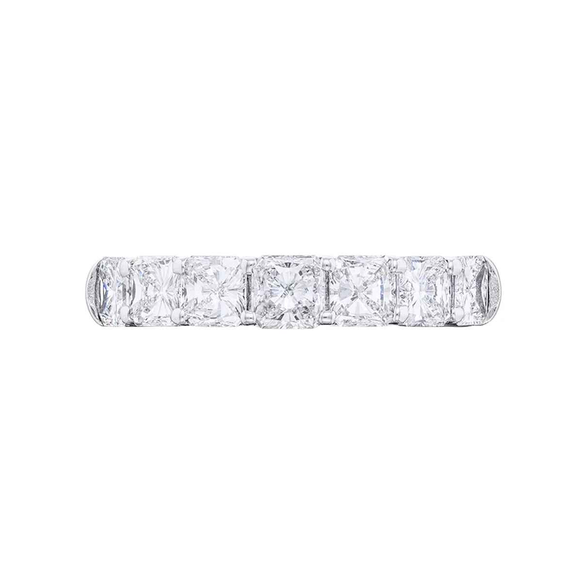 Platinum Radiant-cut Diamond Wedding Band