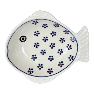 Platter, Fish-Shaped, Small in "Petite Floral" by Manufaktura | S014T-64