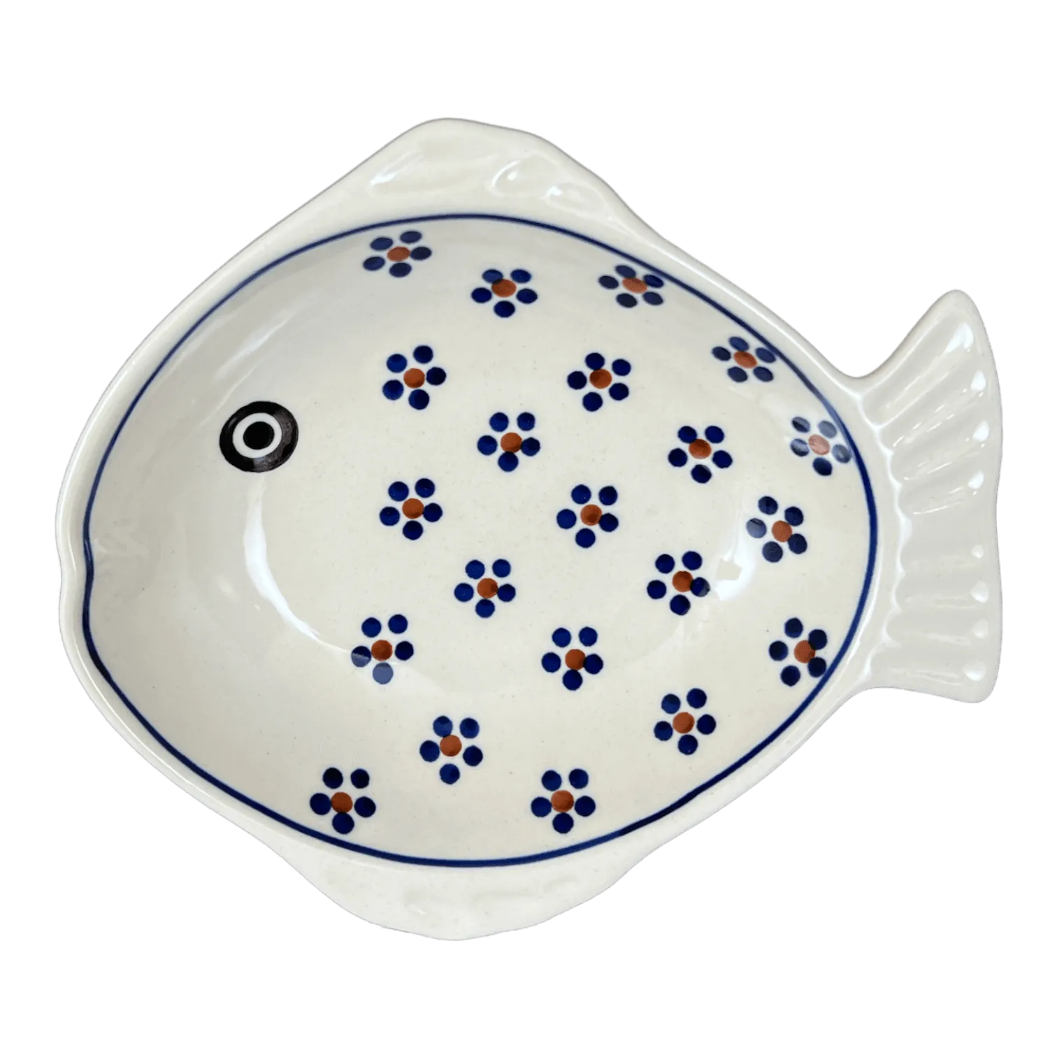 Platter, Fish-Shaped, Small in "Petite Floral" by Manufaktura | S014T-64