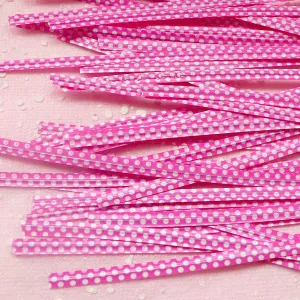 Polka Dot Twist Ties (Pink / 20pcs) Gift Wrap Bag Wrapping Packaging Supplies Gift Bag Decoration Party Deco Twistties Twisties S114