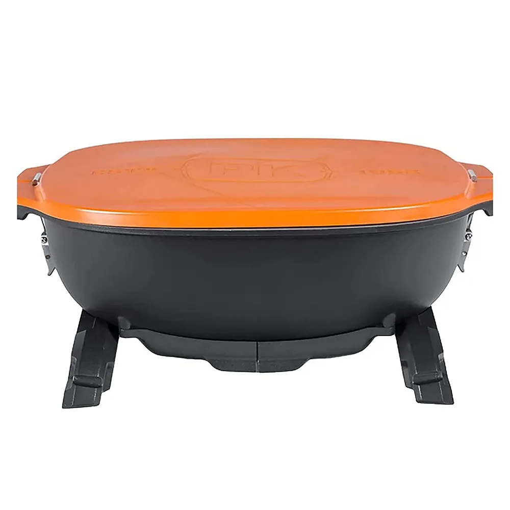 Portable Kitchens PK200 PKGO Hibachi Charcoal Portable Grill Aluminum Orange