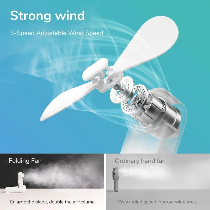 Portable Rechargeable USB Mini Flashlight Pocket Fan