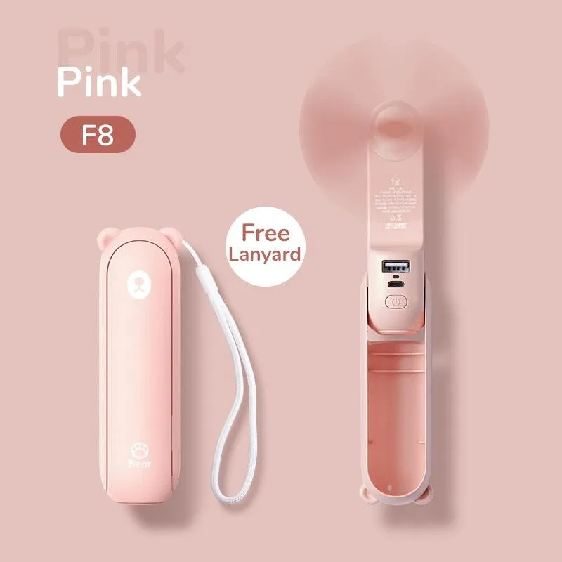 Portable Rechargeable USB Mini Flashlight Pocket Fan