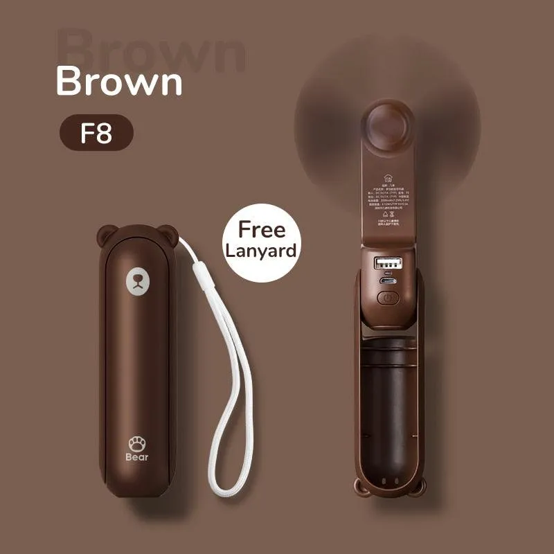 Portable Rechargeable USB Mini Flashlight Pocket Fan