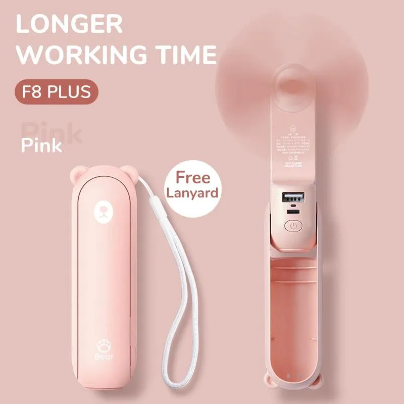 Portable Rechargeable USB Mini Flashlight Pocket Fan